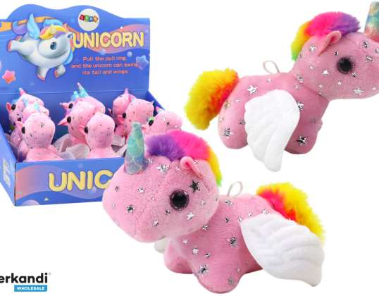 Unicorn Horse plüss Stretch Jumping Pink