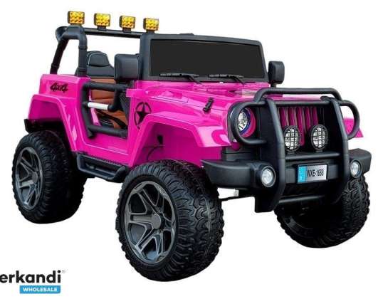 Auto op batterijen WXE 1688 4x4 Roze STERK