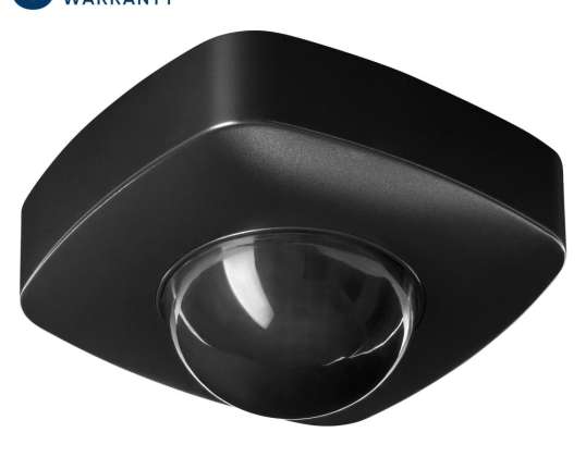 Capteur de mouvement et de présence 360 degrés. IP65. 2000W. 3 capteurs. noir
