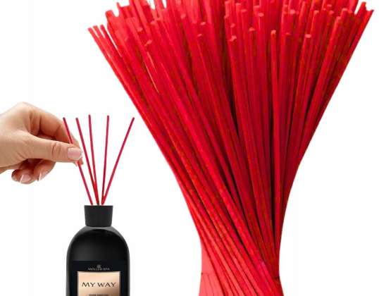 SYNTHETIC STICKS FOR AROMA DIFFUSERS RED 25cmx4mm 1000pcs 1 g or 1.3g