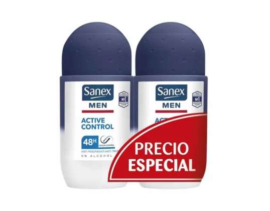 Sanex Men Deodorant Roll-On 2x50 ml Active Control 48h | Svěžest pro muže | Velkoobchodník