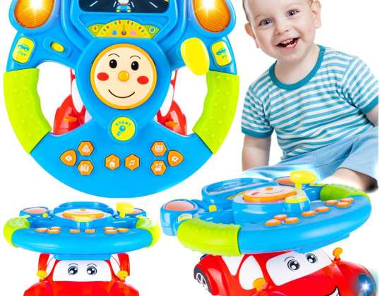 VOLANT INTERACTIF POUR LES ENFANTS AVEC EFFETS SONORES ET LUMINEUX ET PROJECTEUR – UN JOUET ÉDUCATIF POUR LES PLUS JEUNES