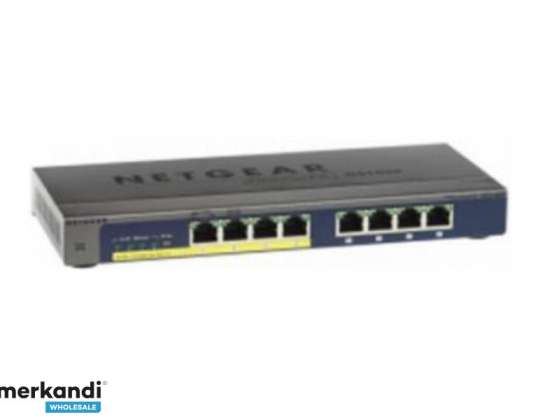 Netgear Switch 8x1000 PoE + lüfterlos Metall Rack / W - GS108PP-100EUS