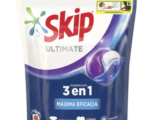 Skip Capsules de détergent 46 unités Ultimate 3 en 1 | Efficacité et confort maximum | Grossiste