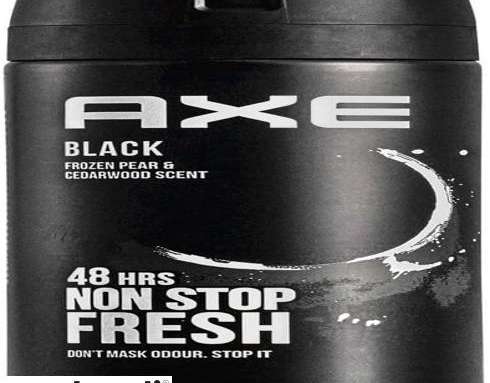 Déodorant en spray corporel Axe 150 ml. Noir.