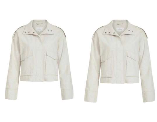 VILA Kurze Damenjacke aus Leinenmix
