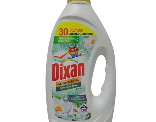 Dixan gel détergent 30 doses 1 350 l. Aromathérapie lotus &amp; huile d’amande.