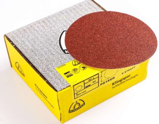 Kapaksız zımpara diski ps18ek fi=125 gr.60 op.50pcs