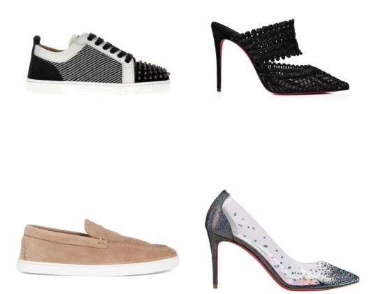 Sieviešu un vīriešu apavi no Christian Louboutin.