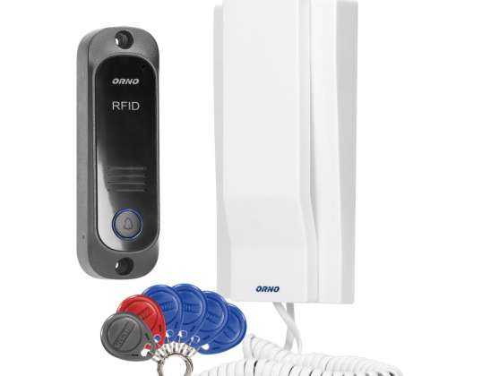 Kit d’interphone unifamilial avec interphone et lecteur de porte-clés de proximité. blanc AVIOR