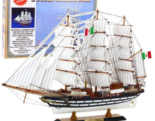 Maquette collector Voilier décoratif Amerigo Vespucci 64x46cm
