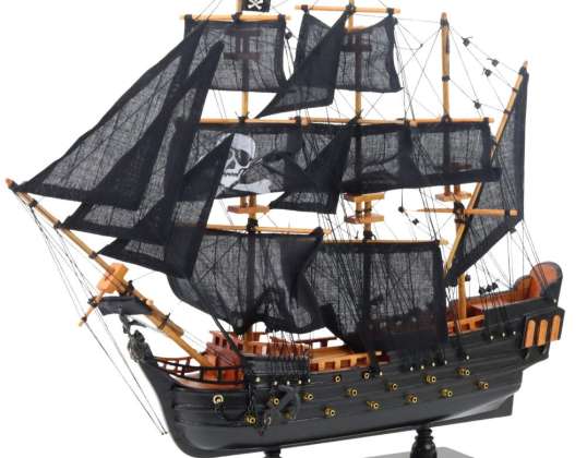 Maquette de collection Voilier décoratif Black Pearl 49x43cm