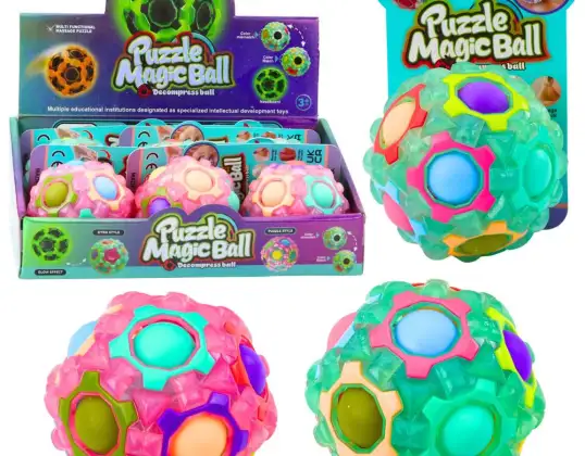 Magic Ball Logic Puzzle Clous Fluorescents 7cm Mix
