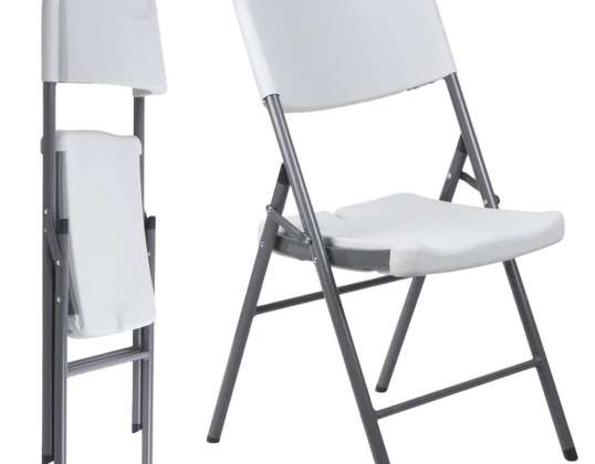 Chaise de banquet pliante pour traiteur Blanc 84x50x46 cm