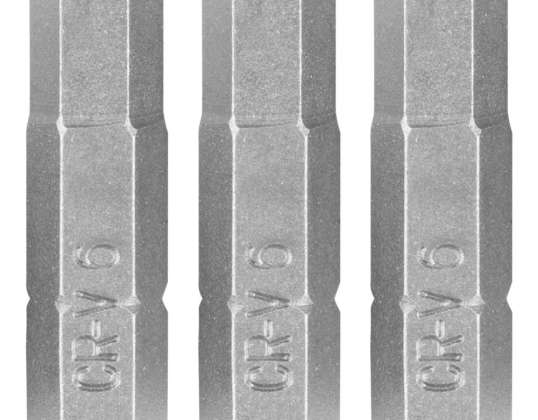 TOP 56T529 Hex Bits H6 x 25 mm. 3 unid.