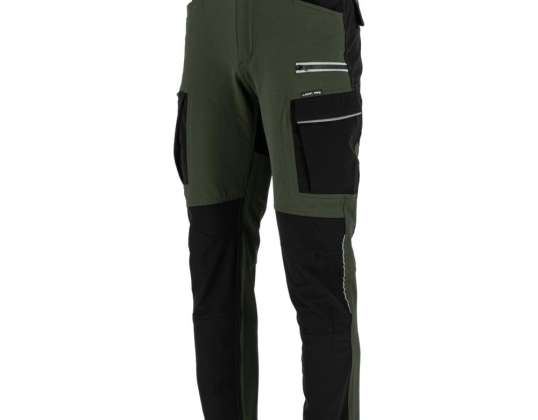 Pantalón elástico verde y negro. &quot;XL&quot;. Después de Cristo. Lahti