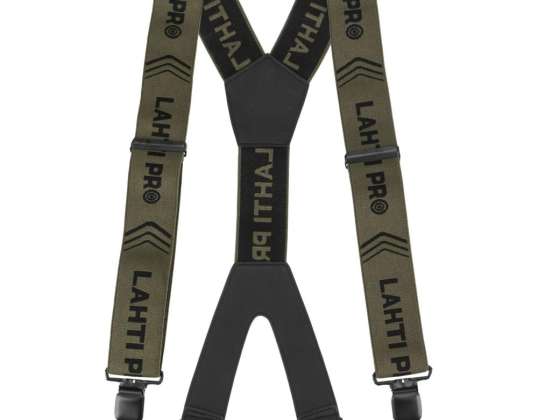Bretelles de pantalon vert et noir. taille M. universel. Lahti