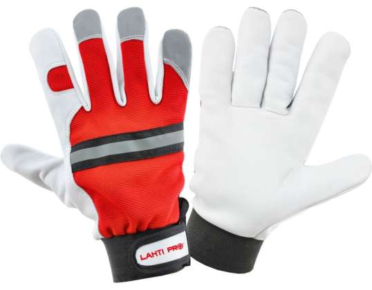 Gants en peau de chèvre. ver. L273310P. carte. « 10 ».ce.lahti