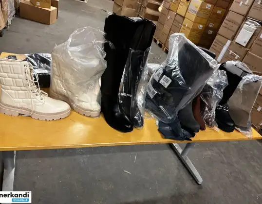 Desde 6,00 € por par – Mezcla de zapatos de invierno/otoño, Productos A/B, Devoluciones, Palets de mercancías, Stock restante, Venta al por mayor, Palets mixtos, Artículos especiales