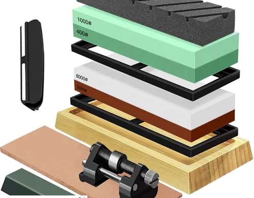 Knife sharpener 2 stones accessories Ruhhy 23763
