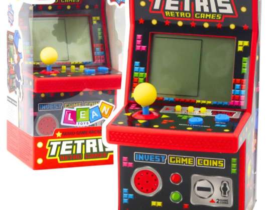 Mini Tetris retro spēļu automāts 49 spēles 1676 līmeņi sarkans
