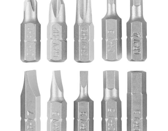 SL3/5/7 битов комплект. PH1/2/3. H3/4/5/6 x 25 мм. 10 бр.