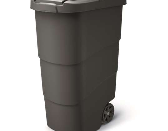 Gartenabfallkorb WHEELER 90 L schwarz recycling