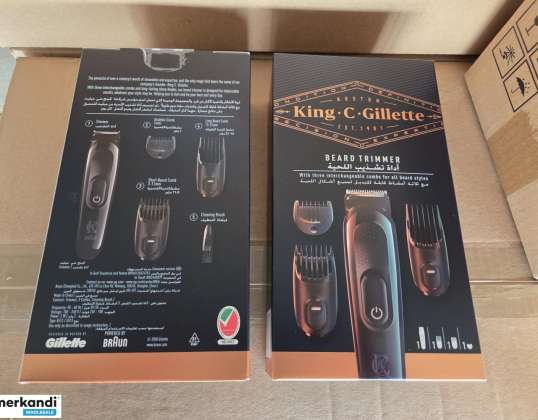 Maszynka do Golenia Trymer do Brody Braun 5513 Gillette King C + 3 końcówki