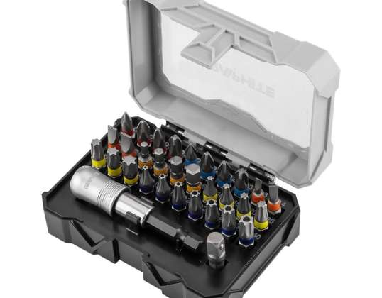 Bit set 25 mm. with magnetic holder 68 mm. 32 pcs.