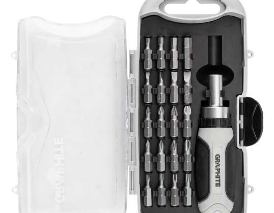 Ratchet Magnetic Bit Set 115 mm. 21 pcs.