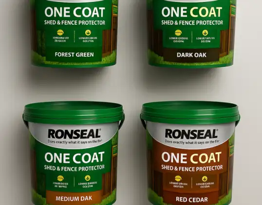 Ronseal Et Frakkeskur &amp; Hegnsbeskytter Langtidsholdbar, regntæt beskyttelse i kun ét lag.