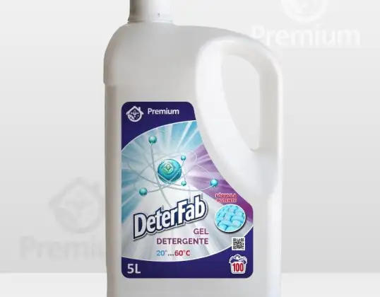 Velkoobchodní prací gel, značka Deterfab 5L, prémiový prací gel