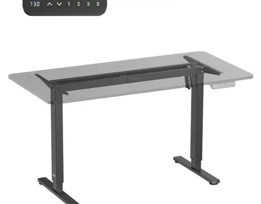Electric desk height adjustment Ergo Office. max height 1160mm. max 80 kg. without a tabletop for standing and sitting work. Black. ER 40
