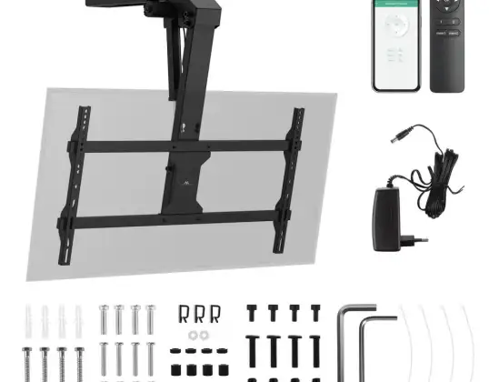 Elektrický držák pro TV Maclean. Strop. Podpora Tuya. Max. VESA 800x400. reg. in poz.  90° 90°. pro TV 43 86&quot;. Max. 45kg. MC