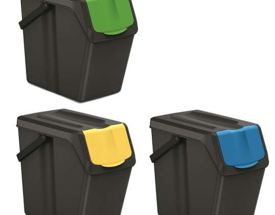 Atkritumu pods Keden SORTI BOX melns pārstrādei