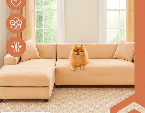 Bankhoes 145 185cm beige Ruhhy 26031