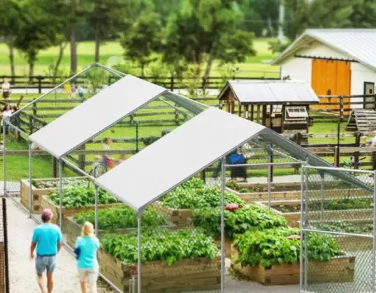 WYBIEG DLA KUR KRÓLIKÓW PTAKÓW KURNIK WOLIERA KLATKA ZAGRODA KOJEC 3x8x2M
