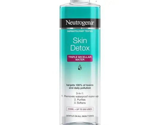 Neutrogena 3-w-1 Płynny Micelarny Detoks do Skóry 400 ml – Potrójne Działanie (Hurtownia)