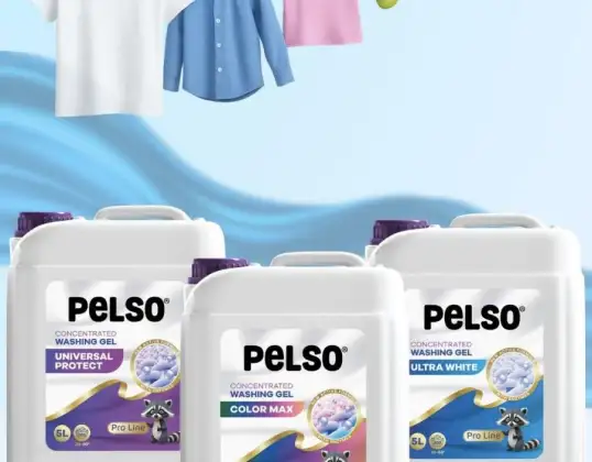 PELSO® PRO LINE Concentradted Washing Gel 5L, 200 vaske, udviklet til professionelle