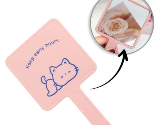 Cosmetische spiegel met handvat, enkelzijdig XL hoogte 15,8 cm L23