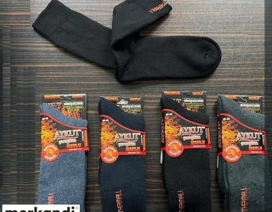 Herren Frottee Thermal Socken 12 er Pack
