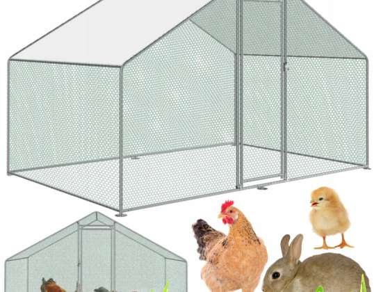 WYBIEG DLA KUR KRÓLIKÓW PTAKÓW KURNIK WOLIERA KLATKA ZAGRODA KOJEC 3x2x2M
