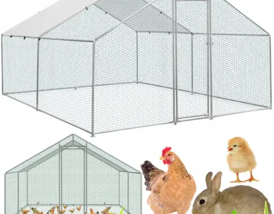 WYBIEG DLA KUR KRÓLIKÓW PTAKÓW KURNIK WOLIERA KLATKA ZAGRODA KOJEC 3x3x2M