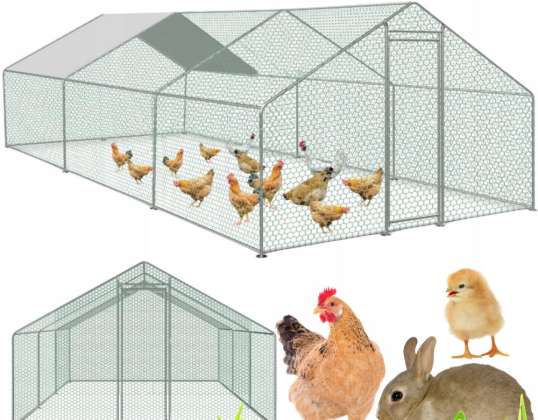 WYBIEG DLA KUR KRÓLIKÓW PTAKÓW KURNIK WOLIERA KLATKA ZAGRODA KOJEC 3x6x2M