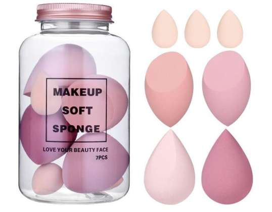 Nuevo Set de 7 esponjas de maquillaje ROSE CREAM DUO GB06R