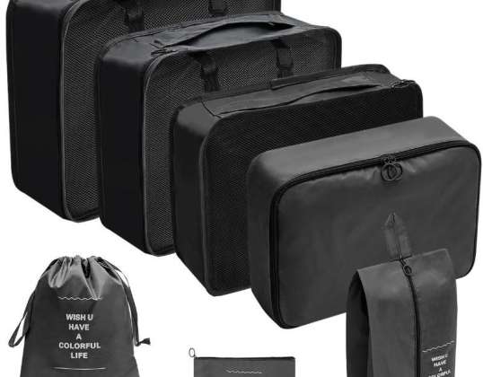Set de viaje de 7 neceseres y organizadores KS41WZ3
