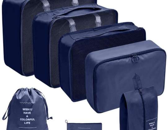 Set de viaje de 7 neceseres y organizadores KS41WZ4