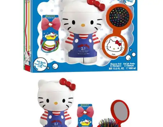 Groothandel partij - Hello Kitty cadeauset (body wash + shampoo 400 ml + haaraccessoire) - Minimale bestelling 3000€ - Verzending apart