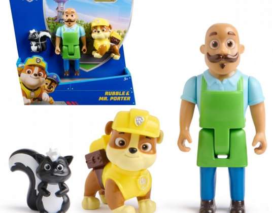 Juego de figuras de escombros de la patrulla canina