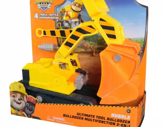 Het puinvoertuig en zijn puin deluxe bemanning met accessoires